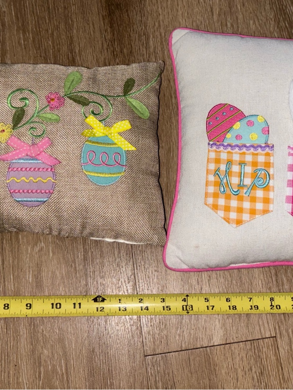 Easter Pillow Bundle Egg Bunny Spring Decor Farmhouse Set Colorful Accent
